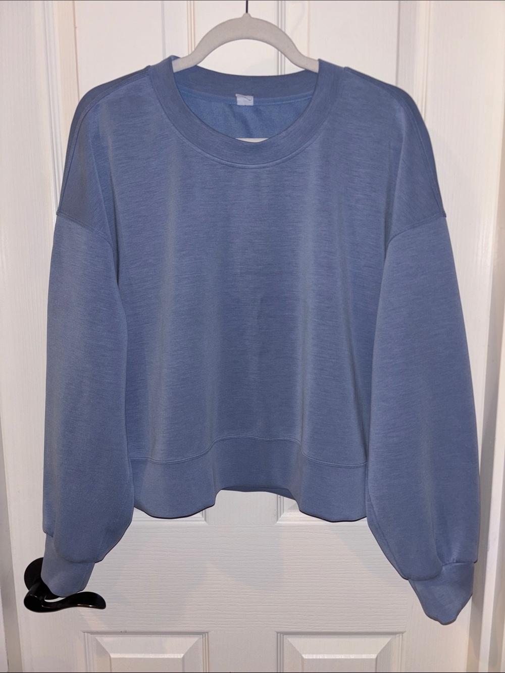 lululemon athletica Cropped Crew Sweatshirt in Dusty Blue
